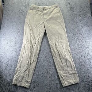 Structure Pant Mens 32x32 Beige Cotton Chino Straight Leg Preppy Business Career